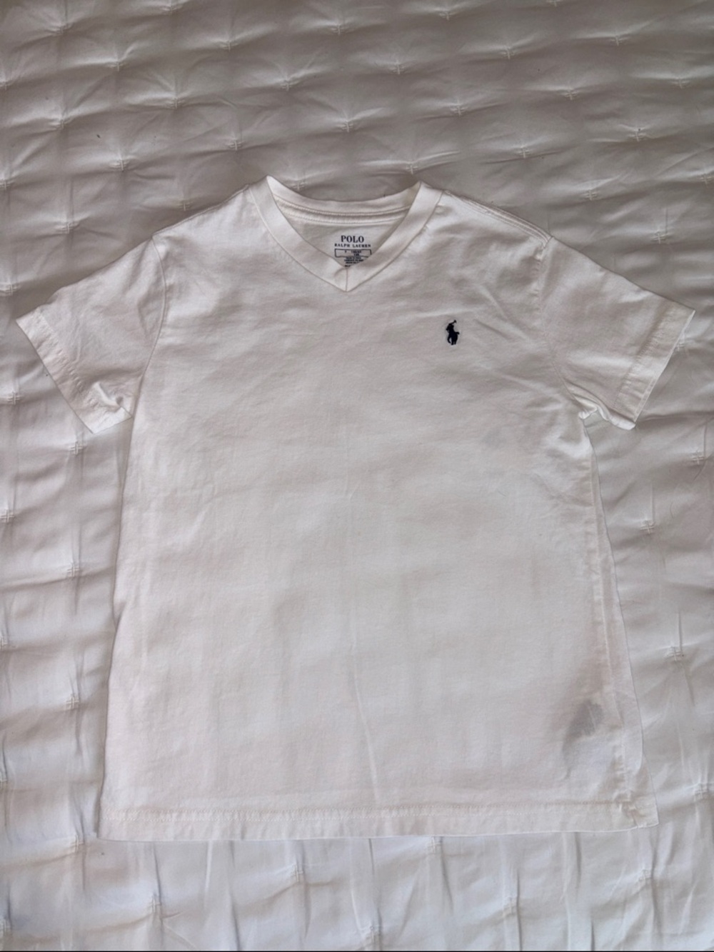 Polo Ralph Lauren White V-Neck Tee